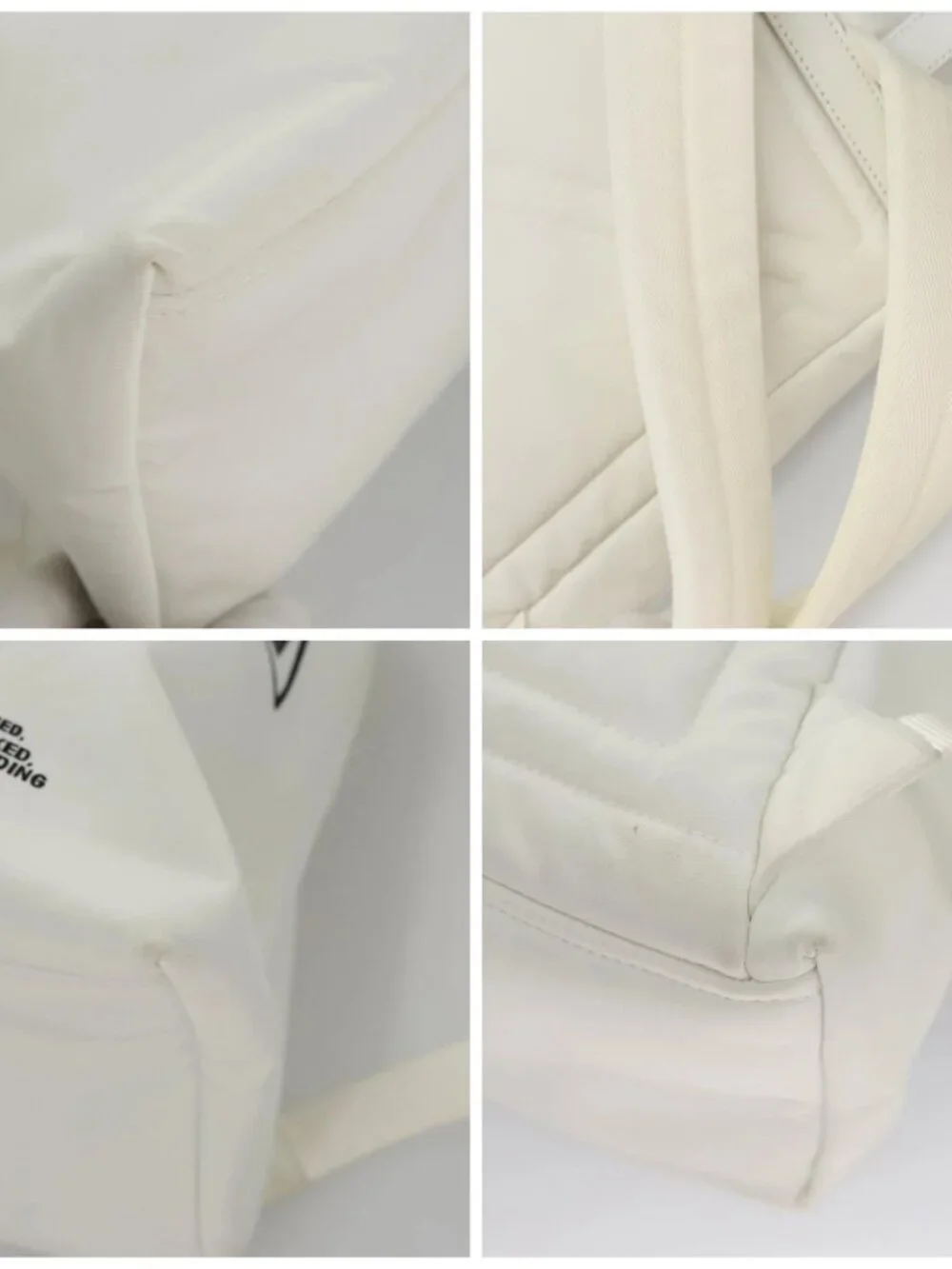 PRADA Backpack Nylon White Silver